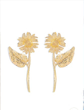 Load image into Gallery viewer, Statement Sunflower Earrings