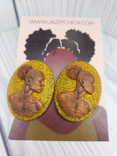 Load image into Gallery viewer, Afro Puff Cameo Studs