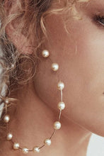 Load image into Gallery viewer, Large Pearl Hoops