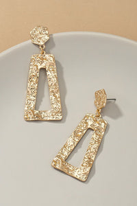 Jackie Hammered Drop Earrings