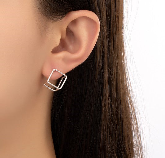 Cube Stud Earrings