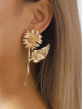 Load image into Gallery viewer, Statement Sunflower Earrings
