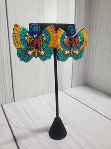 Beaded Butterfly Earrings