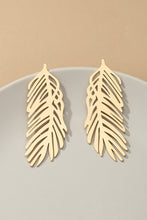 Load image into Gallery viewer, Golden Feather Earrings