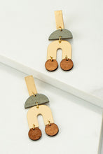 Load image into Gallery viewer, Arch &amp; Circle Geo Earrings