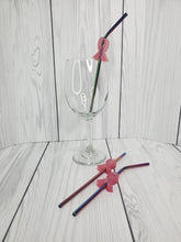 Load image into Gallery viewer, Breast Cancer Awareness- Straw Toppers