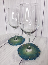 Load image into Gallery viewer, Drinking Glasses Coaster Combo-Green Blue