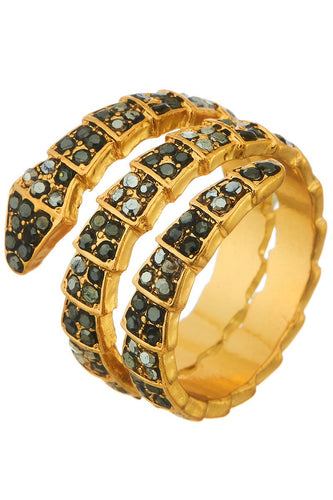 Rhinestone Snake Ring