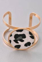Load image into Gallery viewer, Cheetah Print Cuff Bracelet
