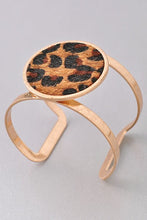 Load image into Gallery viewer, Cheetah Print Cuff Bracelet
