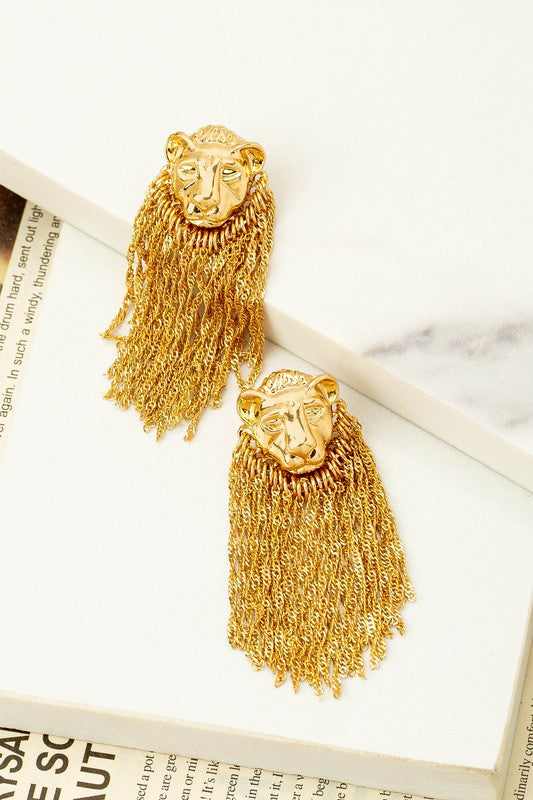Lion Head Fringe Studs