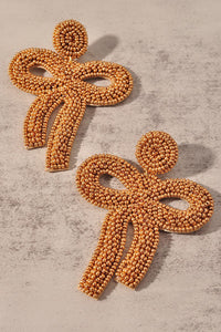 Beaded Bow Earrings