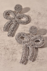 Beaded Bow Earrings