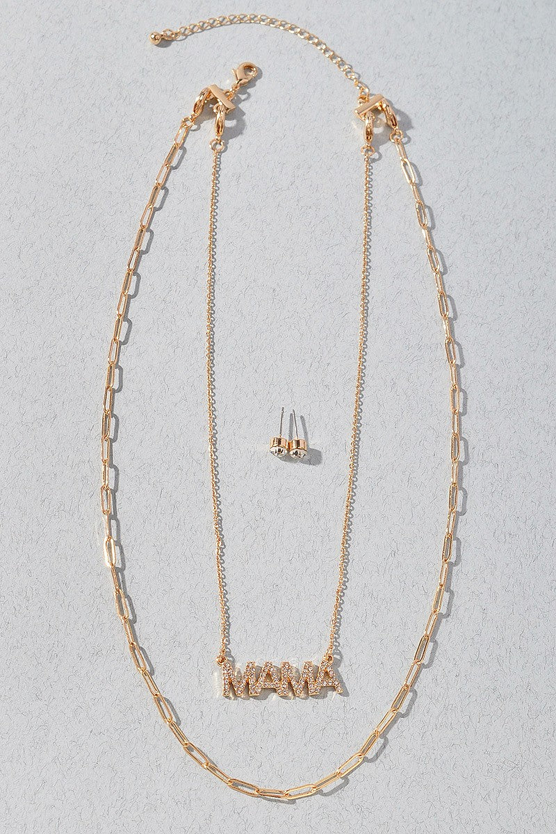 MAMA Layered Necklace Set