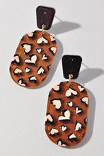 Load image into Gallery viewer, Leopard Heart Earrings