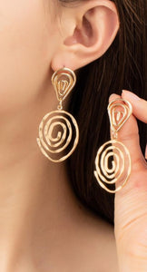 Teardrop & Oval Coil Earrings